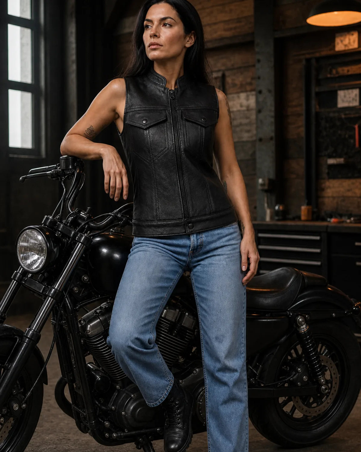 Colete Femme Cargo — editorial Klan Custom